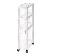 3-Tier Bathroom Vanity Storage - Dark Brown & White Sleek Space-Saving Solution for Small Bathrooms - Modern Design & Efficient nization