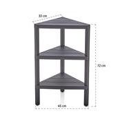 (3 Tier Black) Triangle Corner Shelf Space-Saving Shelving Unit