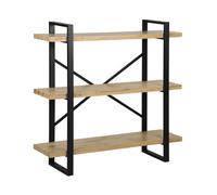 3 Tier Shelving Unit TIMBER 111 cm Light Brown