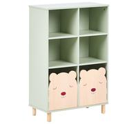 3 Tier Bookcase NOBBY 90 cm Light Green