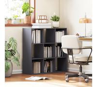 3-Tier Bookshelf, Freestanding Cube Bookcase with 9 Compartments HOMCOM Grey One Size