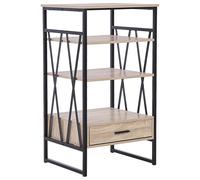 Beliani 3 Tier Shelving Unit Keene 101 Cm Light Brown