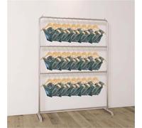 3 Tier Bra Rack Swimsuit Organizer, Freestanding Underwear Display Stand, Metal Shelf for Retail, Socks, Hats, Shorts (120x40x160cm) - Versatile Storage Solution