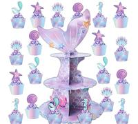 3 Tier Cake Stand, Cupcake Tower, 20PCS Cake Surround Birthday Party Decoration