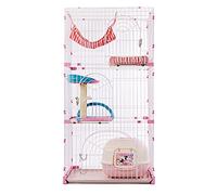 3-Tier Cat Condo,cat Cage Outdoorcat Cage Playpen,cat Kennel Cat Playpen Luxury Multi-Feature Cat Condo with Cat Cage Accessories (Pink 87 * 57 * 166cm)