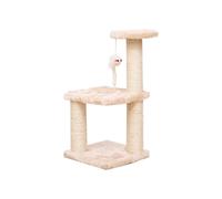 3-Tier Cat Tower Tower with Sisal Covered Scratching Real Wood Post Durable Cat Scratching Post All-Season Tree for Indoor Large Cats Kittens gray
