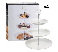 3 Tier Ceramic Round Display Cake Cupcake Stand Tea Wedding Food Platter Rack