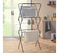 3 Tier Clothes Dryer Airer Foldable Clothing Rack Drying Horse 15m OHS Black One Size