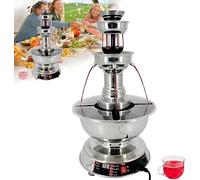 3-Tier Cocktail Fountain Machine - Electric Party Drink Dispenser with 0-100° Temperature Control and 3.5L Capacity for Beverages at Celebrations and Events