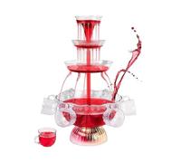 3-Tier Cocktail Machine with LED Base, Drink Dispenser Fountain for Red Wine, Beer, Juice - Light Up Drink Fountains for Parties, Weddings & Celebrations