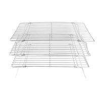 3 Tier Cooling Rack | Foldable Legs for Cookies & Cakes | Baking & Grilling Tool for Effective Kitchen Use | 34.3x24cm Grid Design