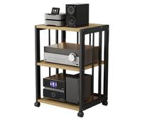 3-Tier Corner AV Media Stand - Adjustable Audio/Video Rack for DVD Players & Game Consoles Stylish Space-Saving Cabinet for Home Theater Modern Entertainment Center Furniture