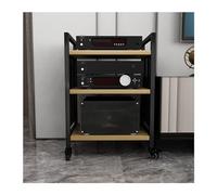 3-Tier Corner AV Stand & Video Cabinet Open Storage Rack for DVD Players & Sound Systems Sl esign 53x40x73cm - Perfect for Home Entertainment Solutions
