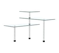 3-Tier Corner Kitchen Shelf Tempered Glass Worktop Organiser vidaXL