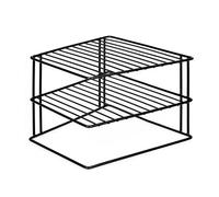 Thrink 3 Tier Corner Plate Rack - Corner Kitchen Plate Bowl Rack Stand With Plastic Coating - Easy Access And Efficient Organization - Cupboard, Shelf Storage Solution - SIZE 25.5D x 25.5W x 19H cm