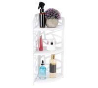 3 Tier Corner Shelf Bathroom, White Corner Shelf Stand Small Corner Shelf for Bathroom Standing Corner Shelf Shower Corner Shelves Bathroom Shelving Unit Corner Unit 3 Tier Organisers Rack