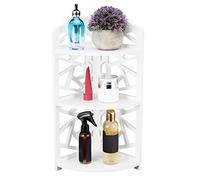 3-Tier Corner Shelf, Freestanding Corner Shower Caddy, PVC Sto Rack, Bathroom & Bedroom nizer, Space-Saving for Small Areas