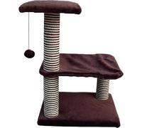 3 Tier Deluxe Cradle Cat Scratcher - Multi-Level Cat Tree Tower with Sisal Scratching Posts, Soft Plush Perches & Sturdy Base - Cat Activity Centre for Climbing & Scratching - for Kittens to Large Ca