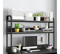 3-Tier Desktop Bookshelf - Multipurpose Wooden Countertop Bookcase Stylish Storage Solution for Home Office nizer for Books Decor & Supplies - 100cm