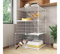 3-Tier DIY Cat Cage, Small Animal Indoor Can Move Detachable Metal Cage, Cats Kennels Crate Large Exercise Kitten Enclosure (Size : 75x39x109) YYuan
