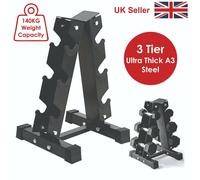 3 Tier Dumbbell Rack Storage Stand Tree Hex Vertical Weight