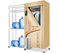 3-Tier Electric Airer Dryer for Clothes,Foldable Heated Electric Clothes Drying Rack 360min Adjustable Timer,1600W Household Dryer Wet Laundry Warm Air Drying Wardrobe,Energy-Efficient (Size :