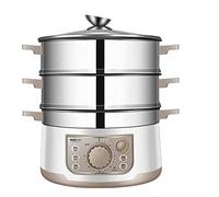 3-Tier Electric Food Steamer with Glass Lid & Stackable Baskets - Perfect for Steaming Vegetables, Rice, and More, Ideal for Healthy Cooking