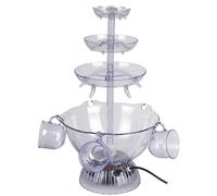 3-Tier Electric Fountain Drink Machine,Champagne Fountain Machine,with 5 Cups And LED Lighted Base,Enhance the atmosphere,Dip Party Fountain for Weddings Hotel