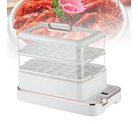 3 Tier Electric Steamer, Multi-Functional Transparent Large-Capacity Steam Pot 10 Hours Intelligent Timed Appointment, Desktop Multi-layer Seafood Steam Box, for Veg Meat Fish Rice