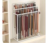 3-Tier Floor Standing Metal Tie Rack Display Scarf & PurseSpace-Saving Umbrella Storage Stand Stylish Accessory Hanger for Retail & Home Use