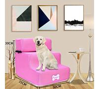 3 Tier Foldable Pet Stairs Ramp with Breathable Mesh Detachable Cats Small Animals Easy Climbing Comfortable Bed (One Size)
