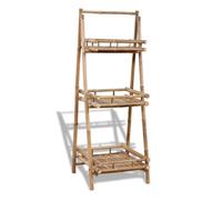 vidaXL 3-Tier Folding Bamboo Plant Rack