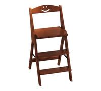 3-Tier Folding Bamboo Step Stool Anti-Slip Portable Wooden Ladder for Kitchen Bathroom Household Space-Saving Storage