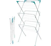 3 Tier Folding Clothes Airer - For Laundry, Indoor And Outdoor | Non-Slip Feet & Corner Spaces for Hangers | Home Storage - Foldable Drying Rack, Lightweight, Space Saving Washing Line