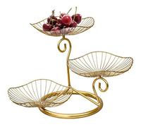 3-tier Fruit Holder Shaped Fruit Rack Countertop Fruit Storage Stand Iron Snacks Tray Modern Vegetable Basket for Kitchen