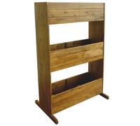3-Tier Garden Planter Solid Acacia Wood Natural 70x41x115cm Rustic Weatherproof