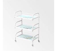 3 Tier Glass Panel Salon Storage Cart with Tool Holder, Perfect for Hair Stylists, Makeup Artists & Spa Professionals