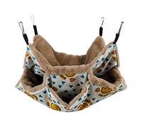 3 Tier Hammock - Warm Ferret Hammock, Small Animal Cage Accessory | Perfect for Pigs, Chinchillas, Sugar Robins and Parrots, Create a Cosy Place