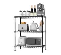 (3 Tier) Heavy Duty Shelving Unit, Height Adjustable Storage Units, Steel Organizer Wire Rack