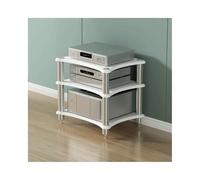 3-Tier HIFI Audio Rack Wooden Media Stand for Amplifiers & Game Consoles Open Stereo Cabinet AV Shelving Display Living Room Furniture Record Player Tower