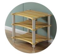 3-Tier HiFi Rack AV Shelf MDF o Stand for Turntable Record Player Multi-Layer Cabinet for AV Equint Printer & Sky Box Brown (60x48x62cm)