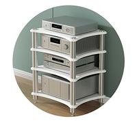 3-Tier HiFi Speaker Stand - Modern AV Rack for TV, Amplifier & Home Theater - Sturdy Entertainment Center Shelving for Audiophiles & Music Lovers