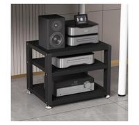 3-Tier HiFi Speaker Stand Ste Ma Cabinet for Home Theater o Video Turntable Rack Game Console & TV Amplifier Stand Small Electronic Equint Tower