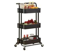 3-Tier Industrial Bar Cart - Versatile Storage for Drinks Kitchen Living Room Bathroom & Office - Stylish Home Beverage nizer - Desserte Chariot de Bar