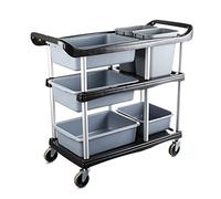 3-Tier Kitchen Cart for Catering, Portable Sto with Wheels for Restaurants & Homes, Multifunctal & Practical for Cleaning & Service Needs