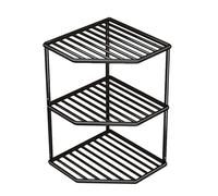 3-Tier Kitchen Dish Rack with Metal Plate Organizer - Space-Saving Countertop Storage for Drying and Organization