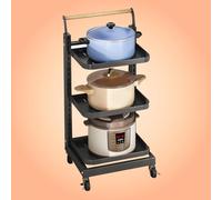 3-Tier Kitchen Organizer Rack for Pots, Pans, and Lids - Space-Saving Storage Solution for Countertops, Cupboards, and Drawers