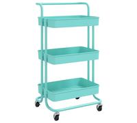 3-Tier Kitchen Trolley Iron and ABS Serving Cart Trolley Multi Colours vidaXL