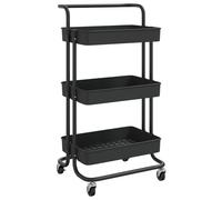 3-Tier Kitchen Trolley Iron and ABS Serving Cart Trolley Multi Colours vidaXL