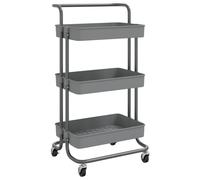 3-Tier Kitchen Trolley Iron and ABS Serving Cart Trolley Multi Colours vidaXL